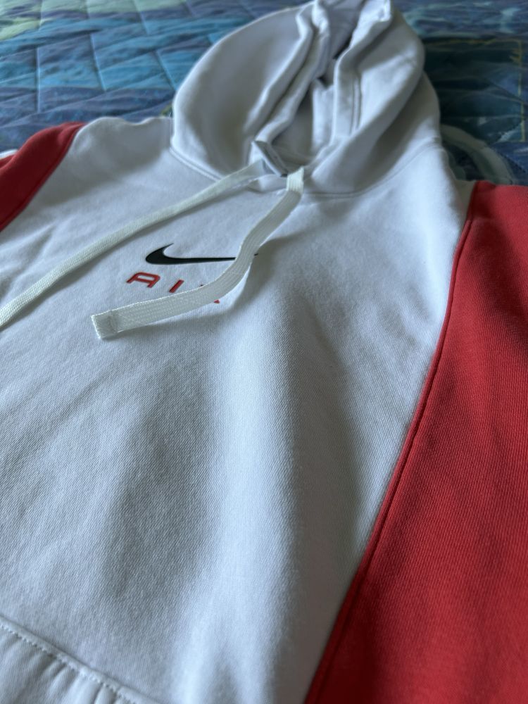 Nike hoodie white&red