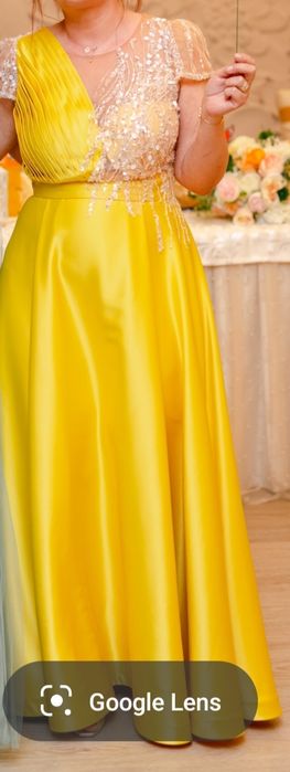 Rochie de seara, stare excelenta, purtata o singura data, satin