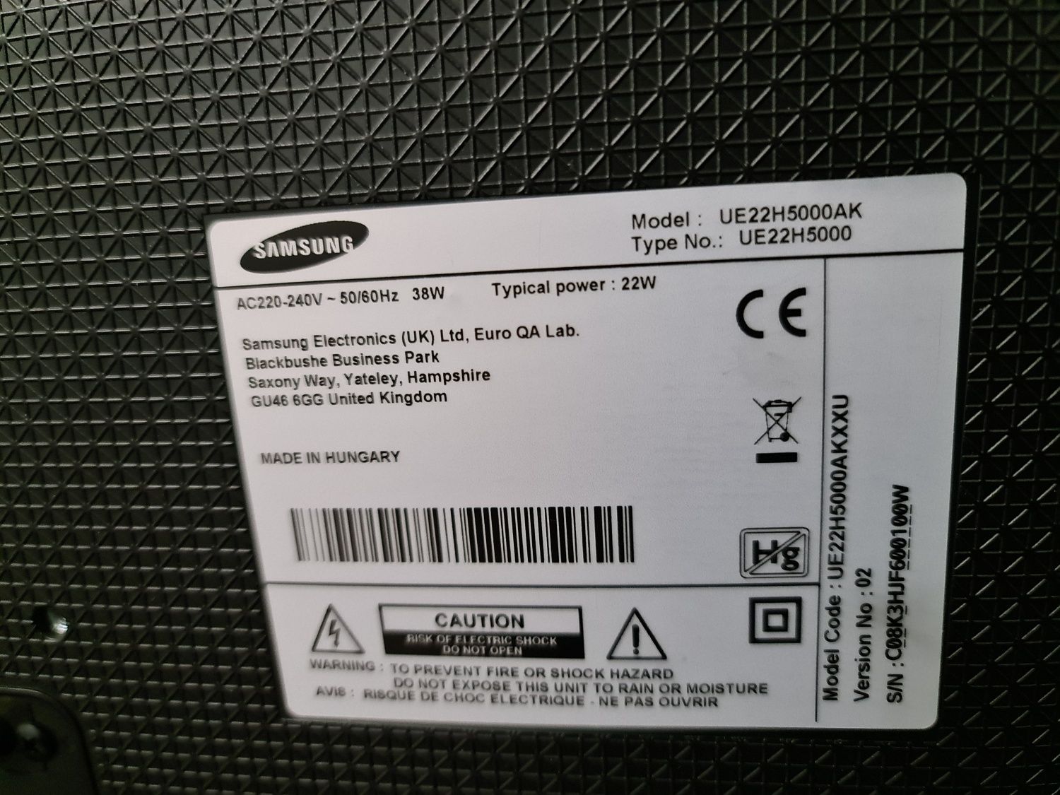 Samsung UE22H5000 Full HD 22""