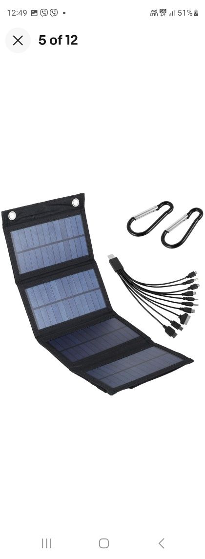 100W USB Сгъваем соларен панел за къмпингуване туризъм зарядно