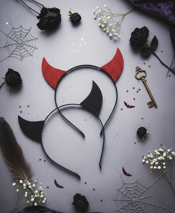 Ободок с рожками чертика, кошачьими ушками и др