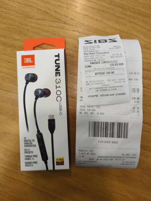 Căști JBL Tune 310C USB C