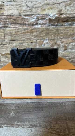 *NOU* Curea NEAGRA Louis VUitton LV Damier Graphite - verificare colet