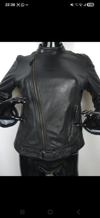 geaca piele naturala dama marimea M Massimo dutti