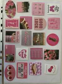 Стикеры стикерпак наклейки розовый
