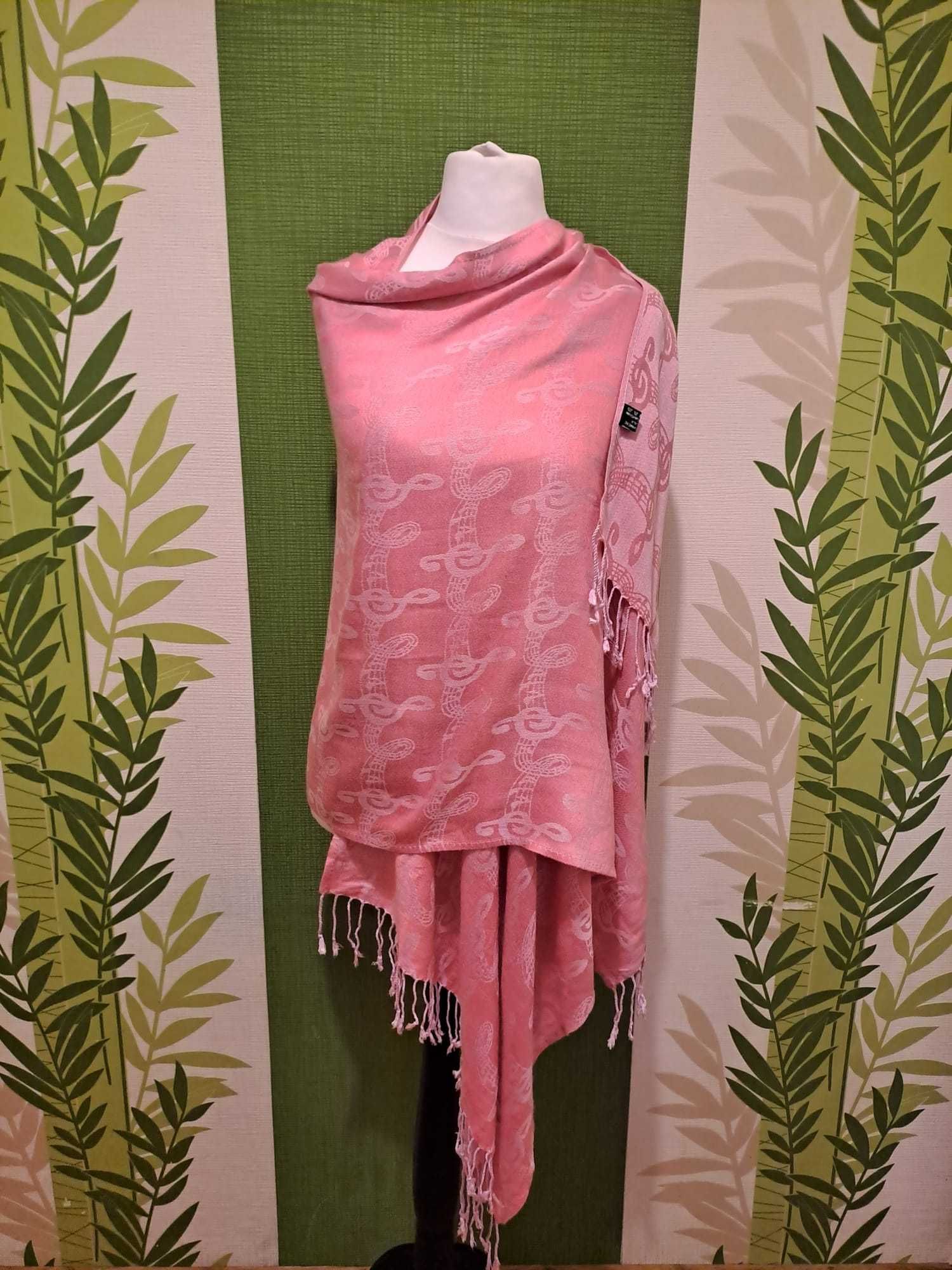 Eșarfă cu franjuri 90% cașmir 10% mătase 180x67 cm Cashmere