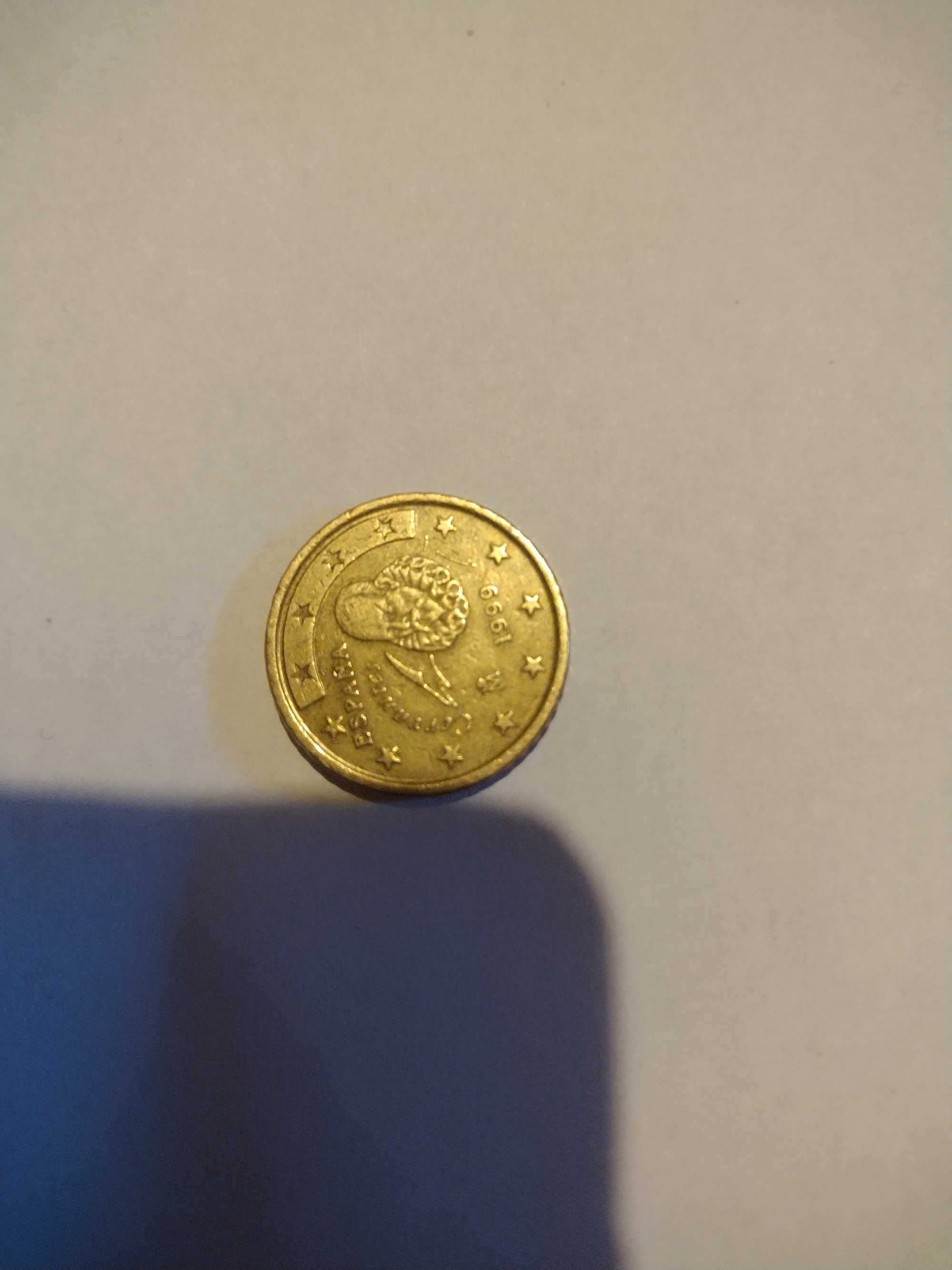 Monedă rară 50 centi Spania 1999