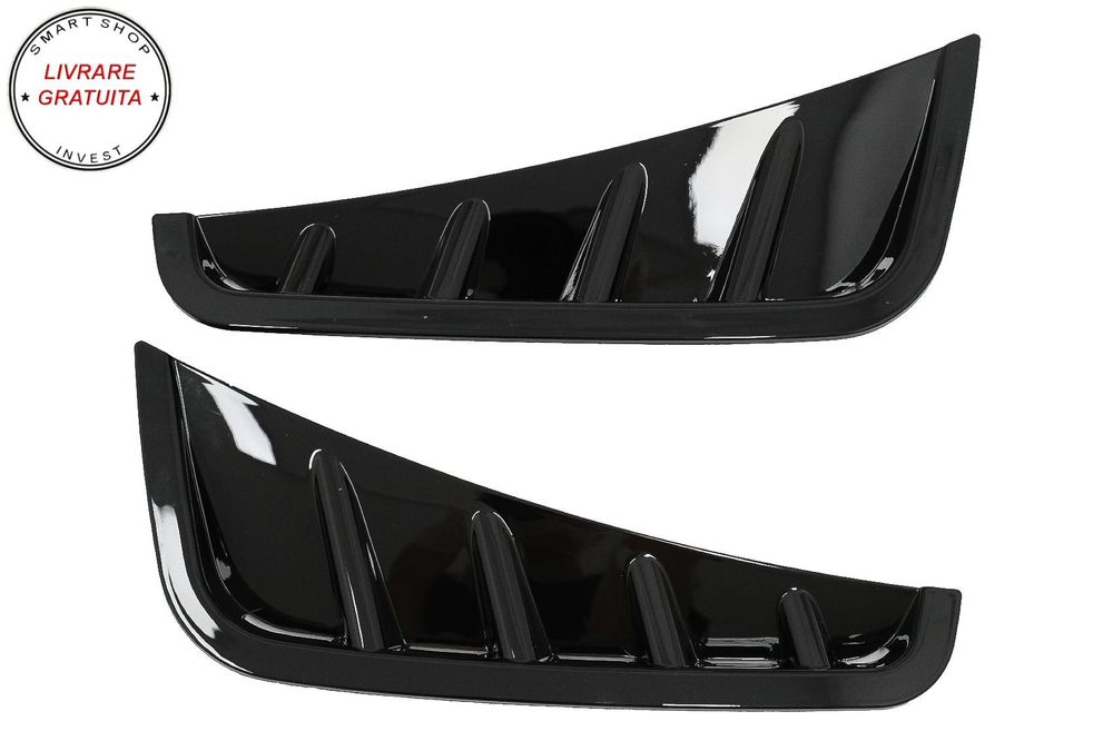 Ornamente bara fata flapsuri Negru Lucios Mercedes C-Class W205 S205 Facelift (201- livrare gratuita