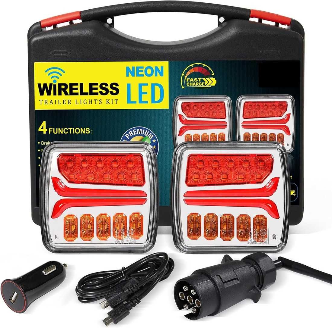 Магнитни, безжични (wireless) LED диодни стопове за Ремарке - 12V/24V