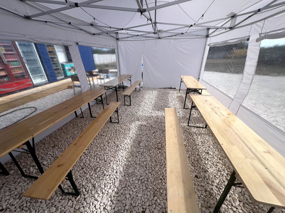 Шатра за ресторант, кетъринг, градина, немска, стабилна, водоустойчива