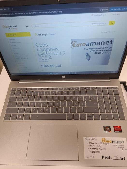 Laptop HP 15-fc0029nq, AMD Ryzen -P-