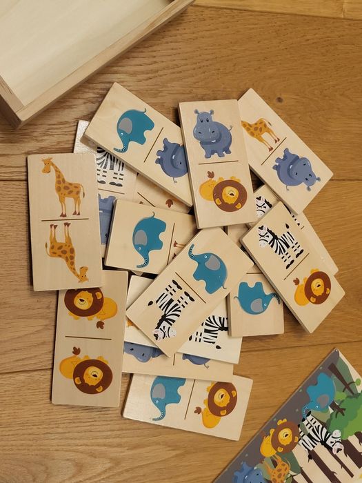 Puzzle lemn - invatam numerele  +  Domino lemn  - Playtive Junior