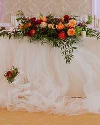 Decor nuntă/buchete/lumânări flori naturale