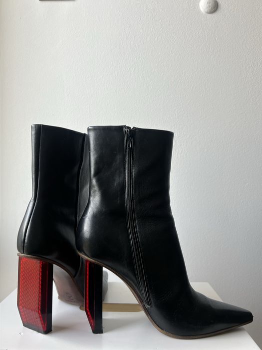 Дамски черни боти Vetements кожени