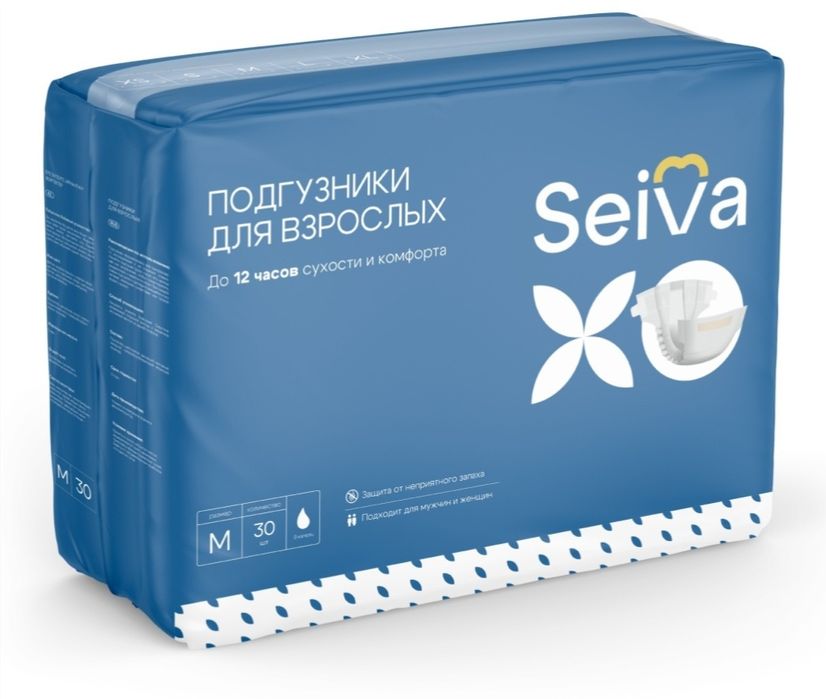 Продам подгузники для взрослых размер М, всего упаковок 48