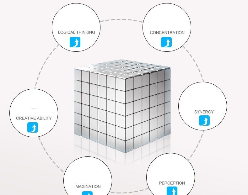 Магнитный Неокуб. Neocube. 216 кубиков. Размер 5 мм. Конструктор.