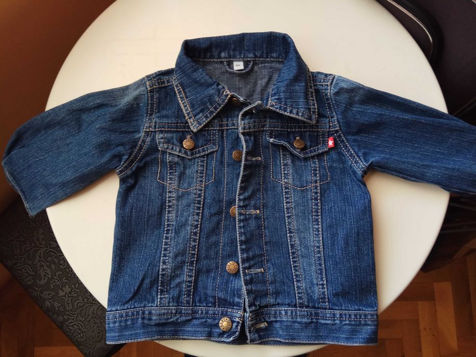 момичешко дънково яке  за ръст до 80 см, 9-12 месеца