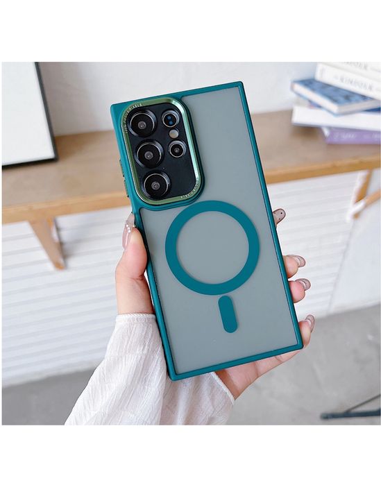 Samsung S23/S24 PLUS ULTRA Husa Magsafe Spate Fumuriu Semi Clar