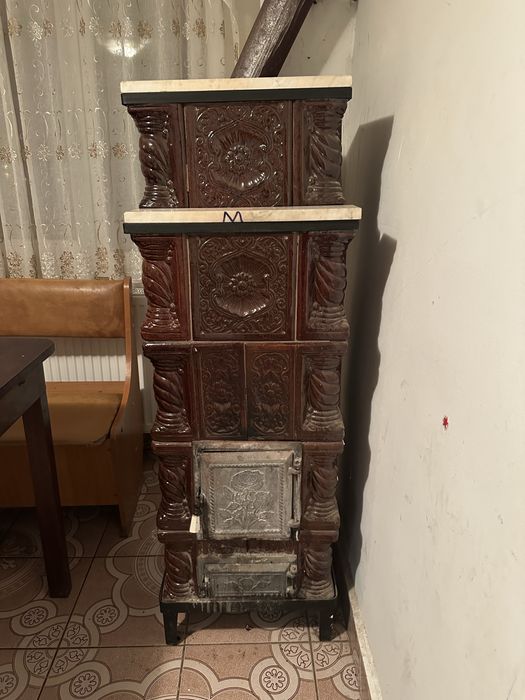 Soba de teracota maro , model clasic - stare foarte buna