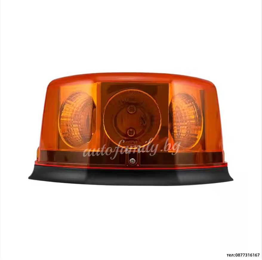 Аварийна сигнална LED лампа оранжево 20W 12V/24V