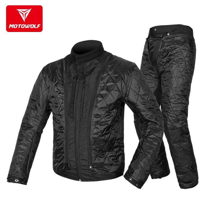 Geaca moto impermeabila cu mesada detasabila pentru iarna Motowolf