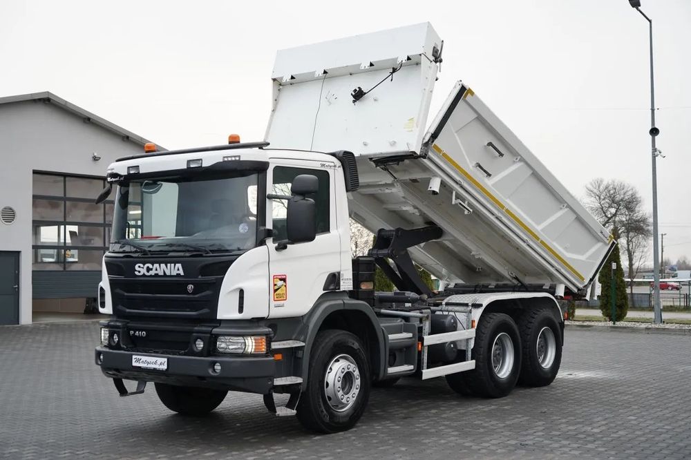 Scania P 410 / 6x4 / BASCULĂ DUBLU / HYDRODOLTA / BOARDMATIC / AUTOMATĂ / EURO 6