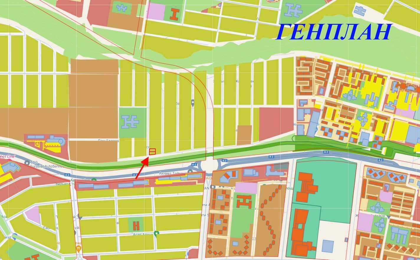 Мкр Асар – 2, участок №1593, №1594 – 8 соток, Под бизнес