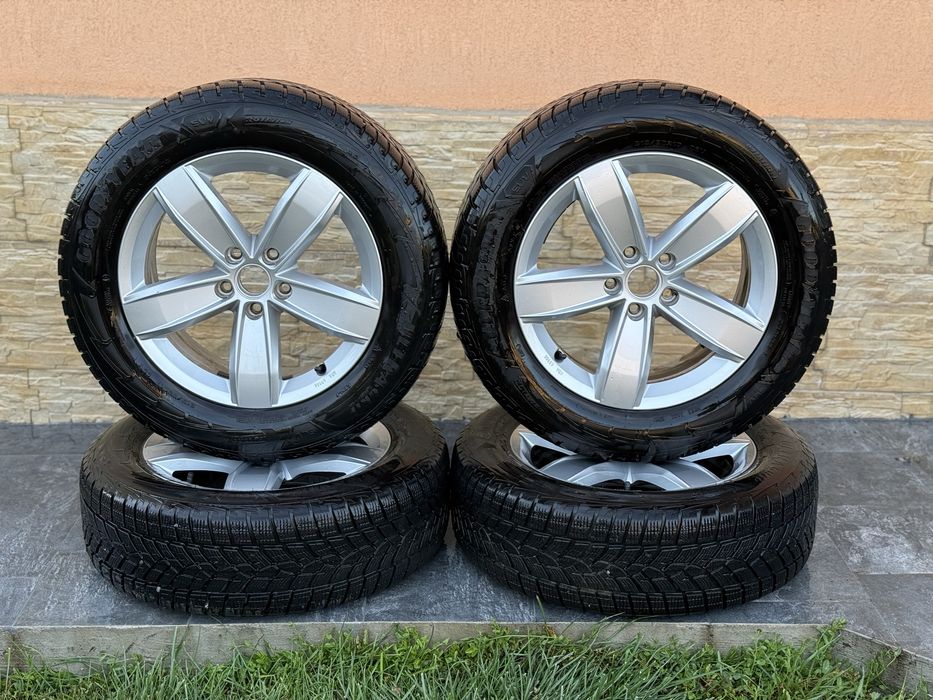 Roti Jante Originale VW Tiguan + Anvelope Iarna 216/65R17 GoodYear