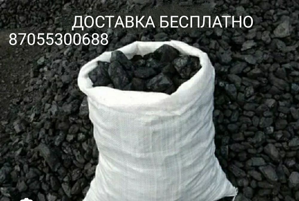 Уголь в мешках 1000 тенге.Доставка бесплатно