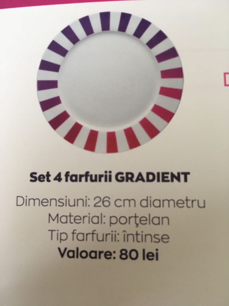 set 4 farfurii Gradient Avon