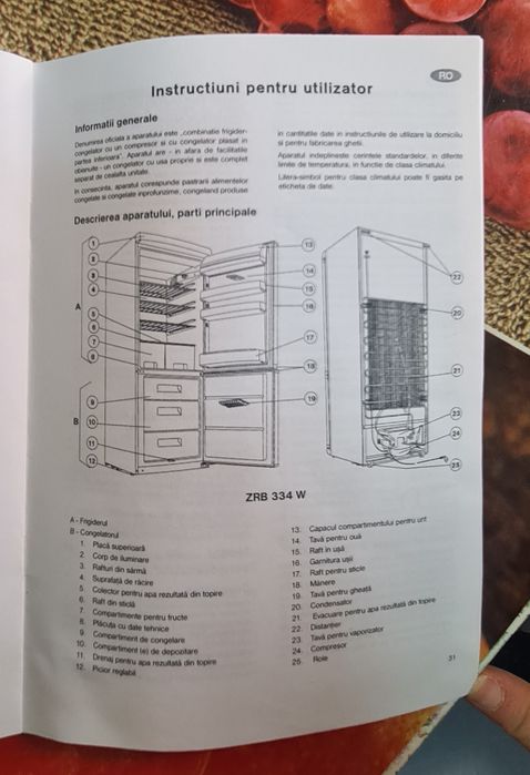 Combina frigorifica Zanussi in stare buna