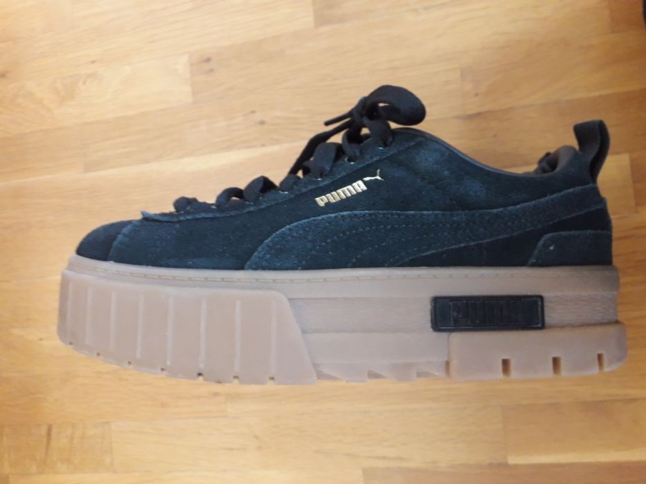 Puma Маратонки голяма платформа, естествен велур 37