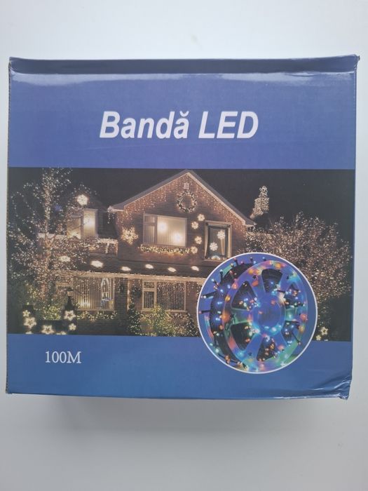 Instalatie Craciun 100 m alb sau multicolor