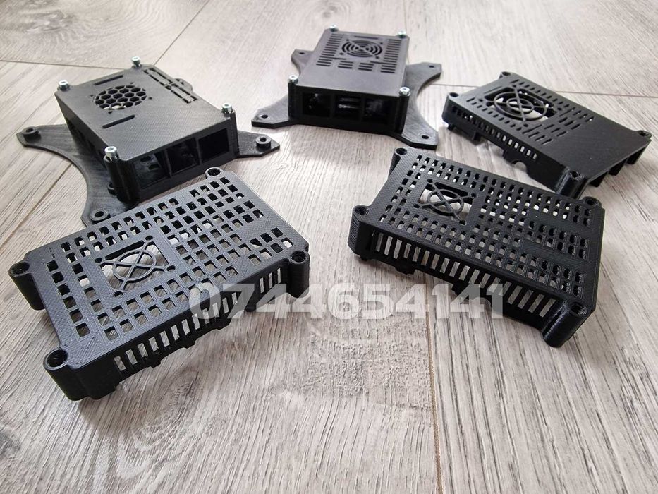 Carcasa Raspberry Pi 3B+/4B, montare VESA 100, printata 3D, PLA+