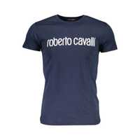 Оригинална мъжка тениска Roberto Cavalli HST68F_BLU_04926