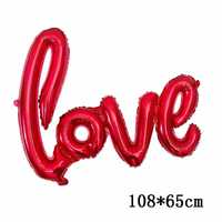 Balon mare rosu/roz Love 108x65 cm