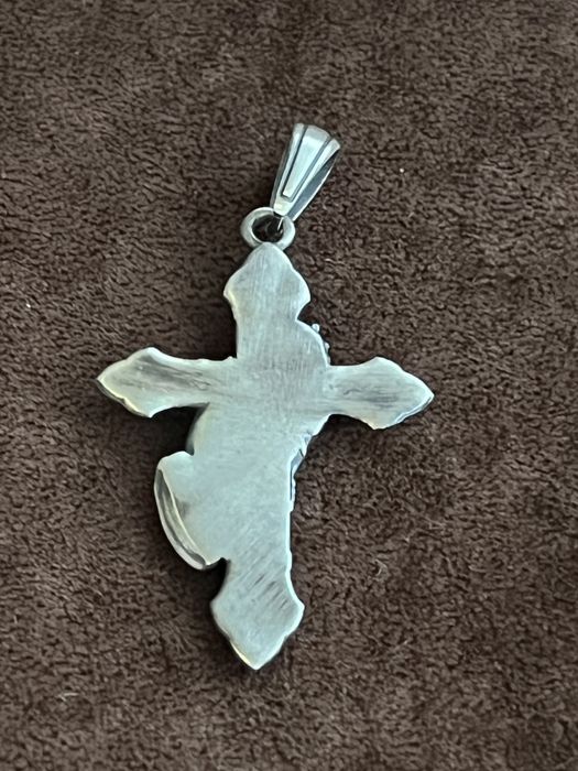 Cruce argint model vintage