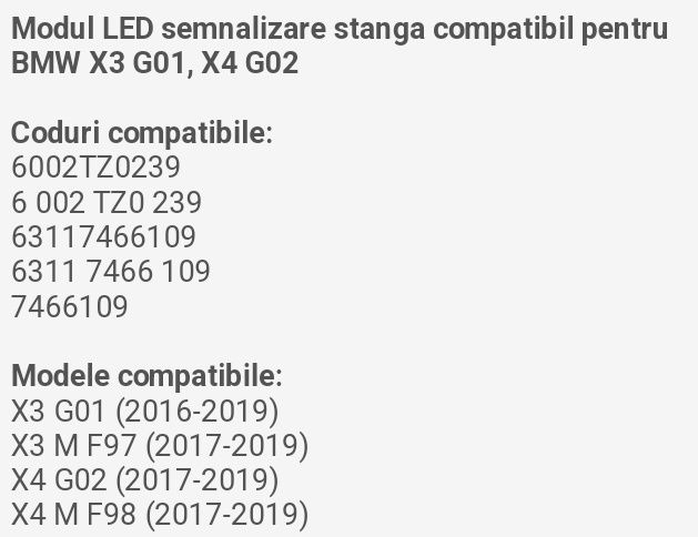 Modul droser calculator semnalizare far full led BMW x3 g01 x4 g02