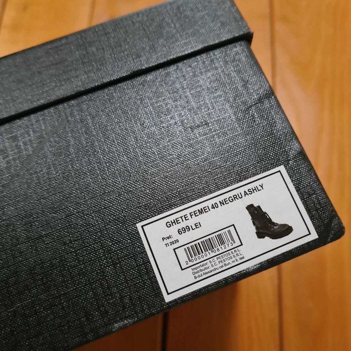 Ghete femei piele Il Passo Negru Ashly mărime 40