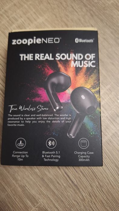 Casti wireless bluetooth, Zoopie® NEOplus, audio, in ear, fara fir, sp