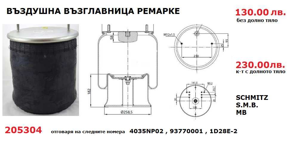 Въздушни възглавници за камиони и ремаркета