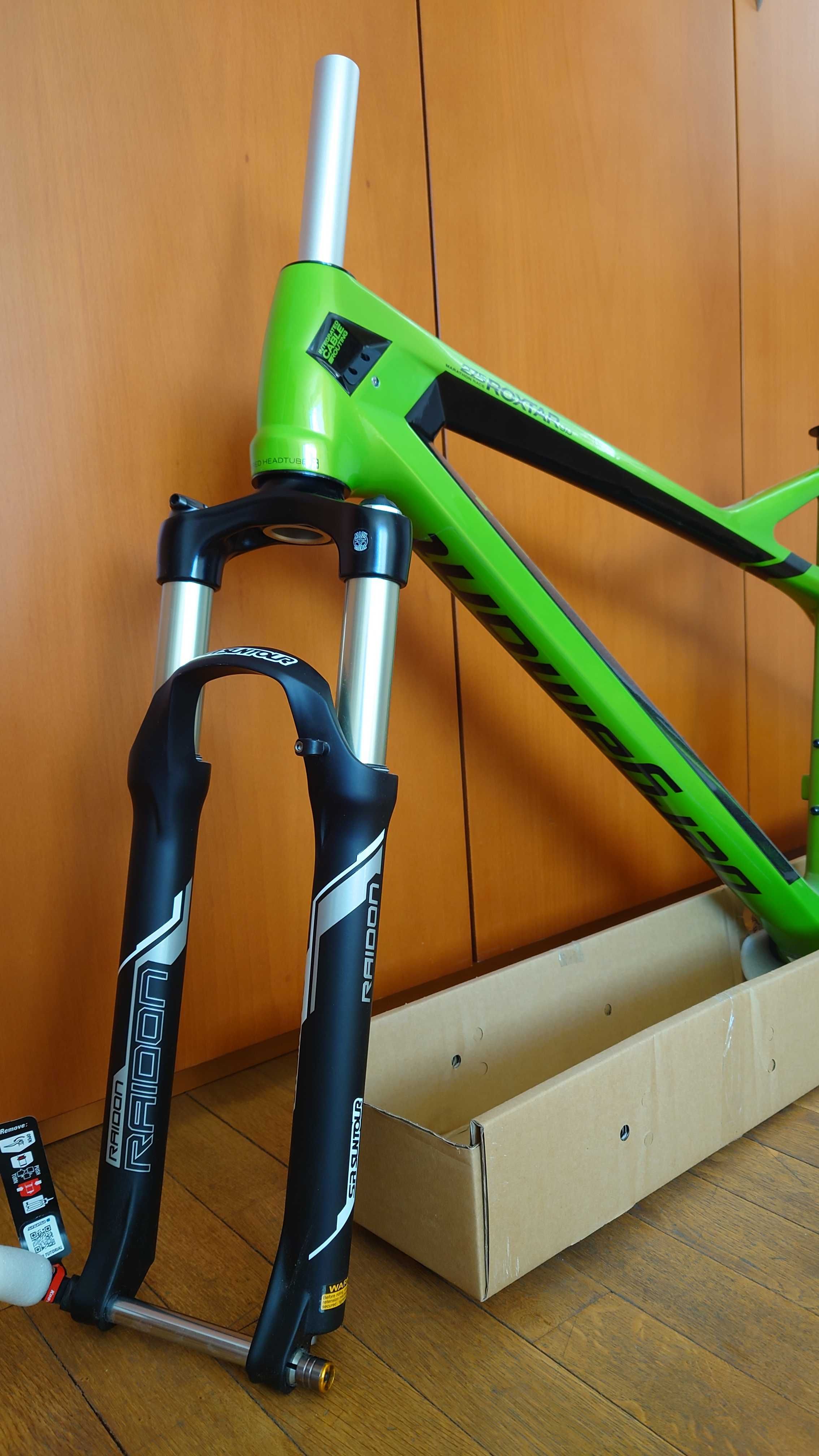Вилка SR RAIDON-XC RLR DS 27.5", 100-120 ход, Remote команда и ос 12мм