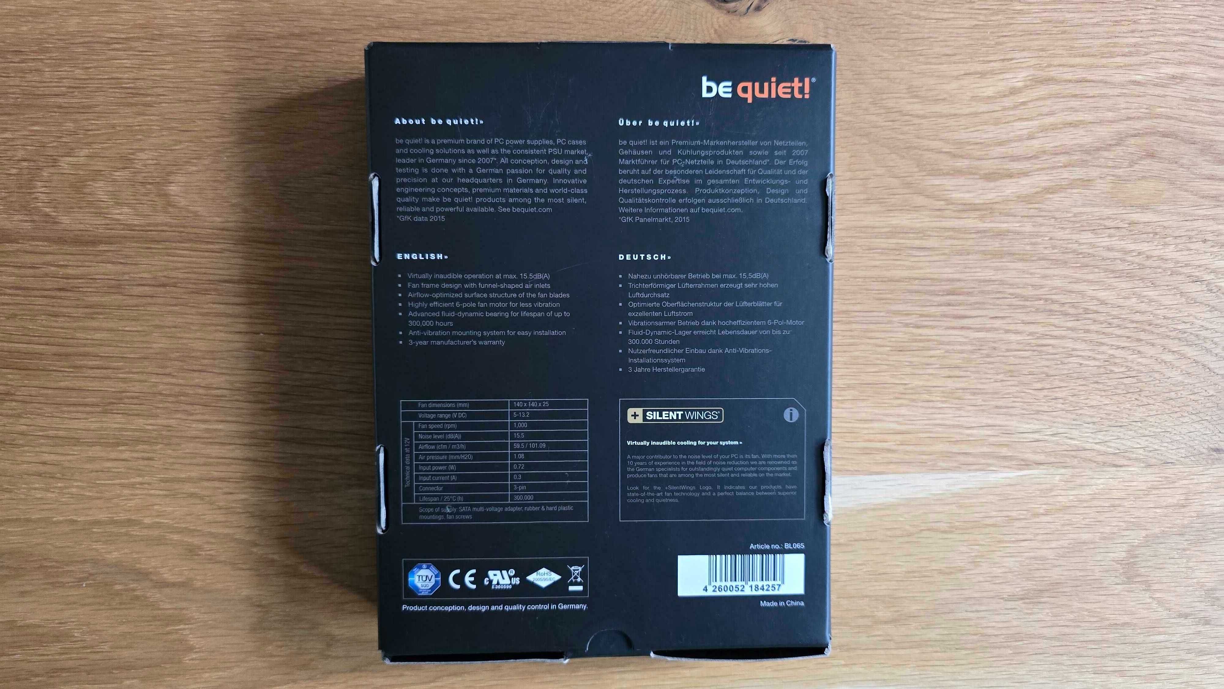 Вентилатори BeQuiet! Silent Wings 3 140mm | 2000 rpm