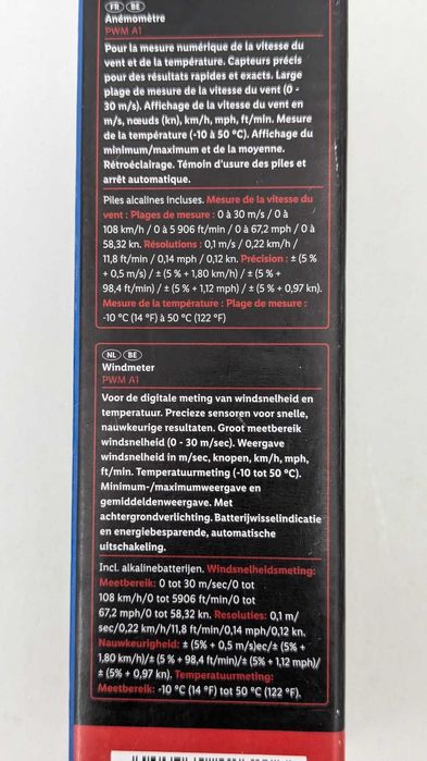 Anemometru digital Parkside
