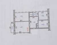 №1119 Продам 3 комнатную квартиру с квадратным коридором