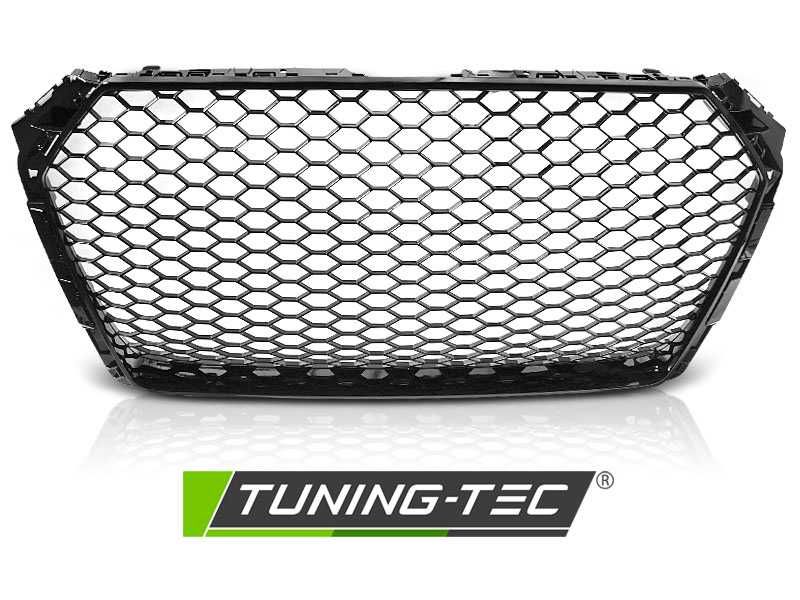 Grila fagure AUDI A4 S4 B9 2015-2019 RS STYLE negru lucios Tuning Tec