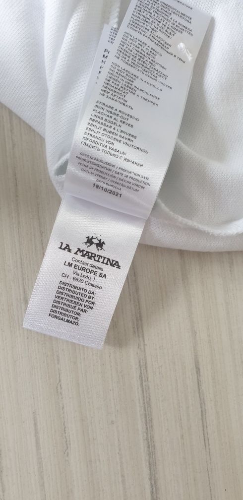 La Martina Pique Cotton Mens Size XL НОВО! ОРИГИНАЛНА Мъжка Тениска!