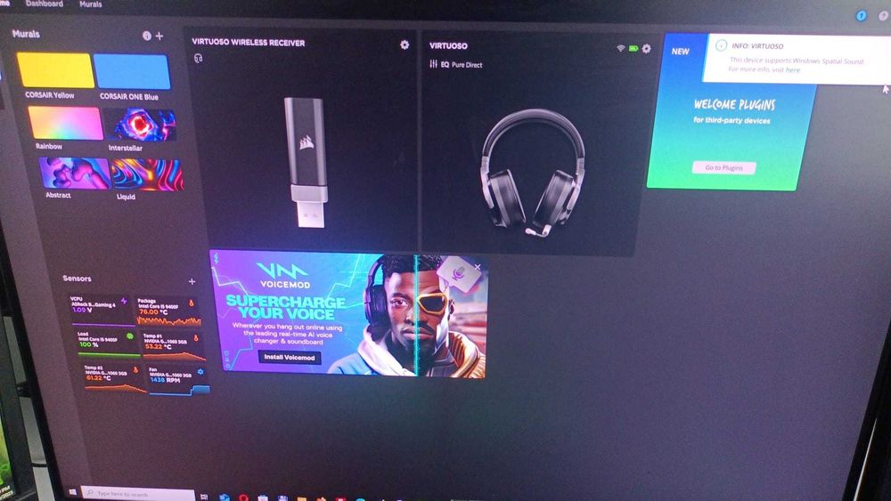 Corsair Virtuoso Wireless – Căști Gaming Premium