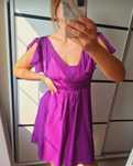 Rochie  vara  mătase naturală  măr 38