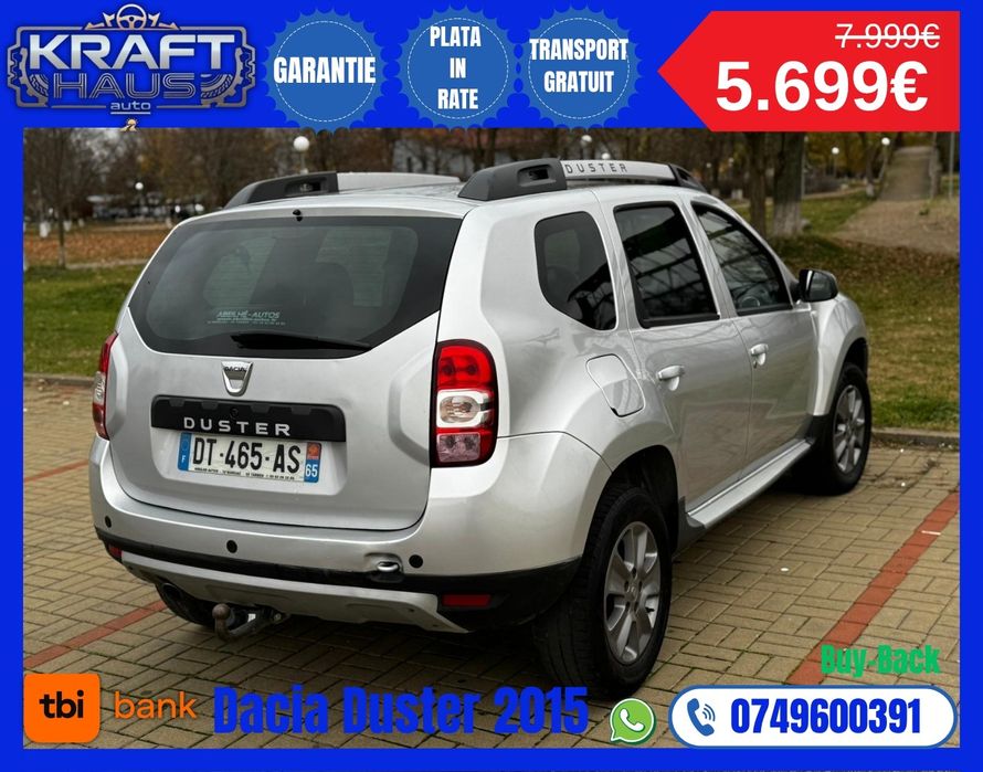 Dacia Duster 2015 full options 1.2Tce sau rate TBI